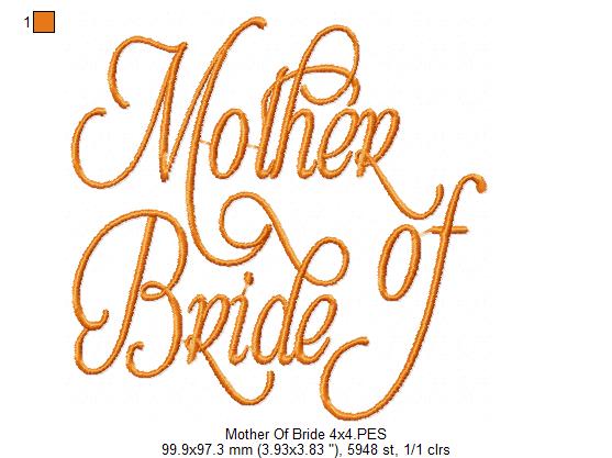 Mother of Bride - Fill Stitch
