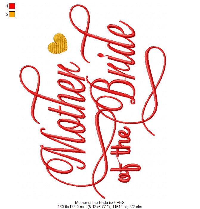 Mother of the Bride - Fill Stitch