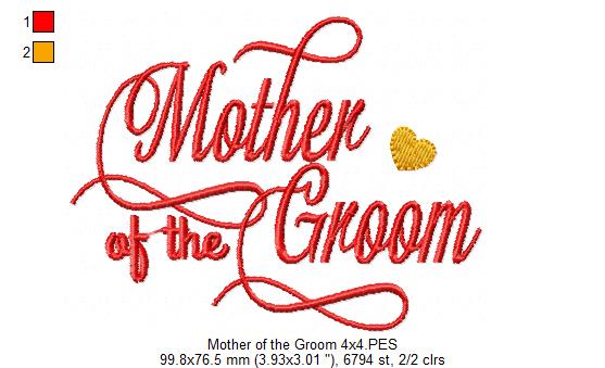 Mother of the Groom - Fill Stitch