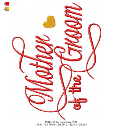 Mother of the Groom - Fill Stitch