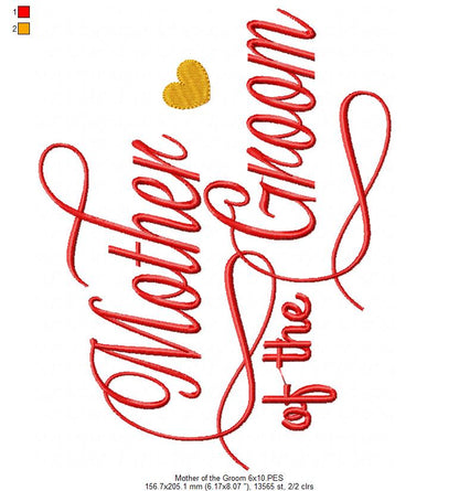 Mother of the Groom - Fill Stitch