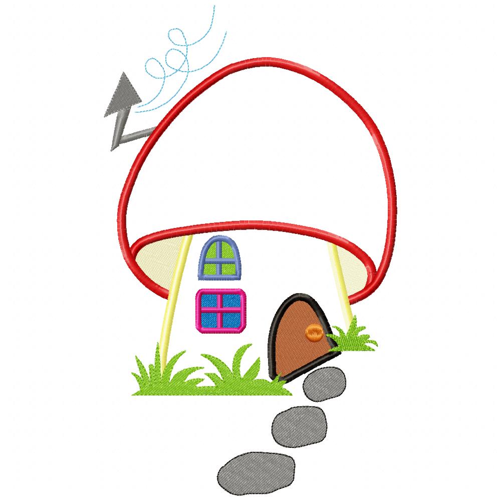 Mushroom House 2 - Applique