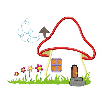 Mushroom House 1 - Applique