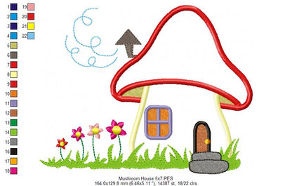 Mushroom House 1 - Applique