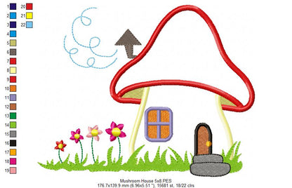 Mushroom House 1 - Applique