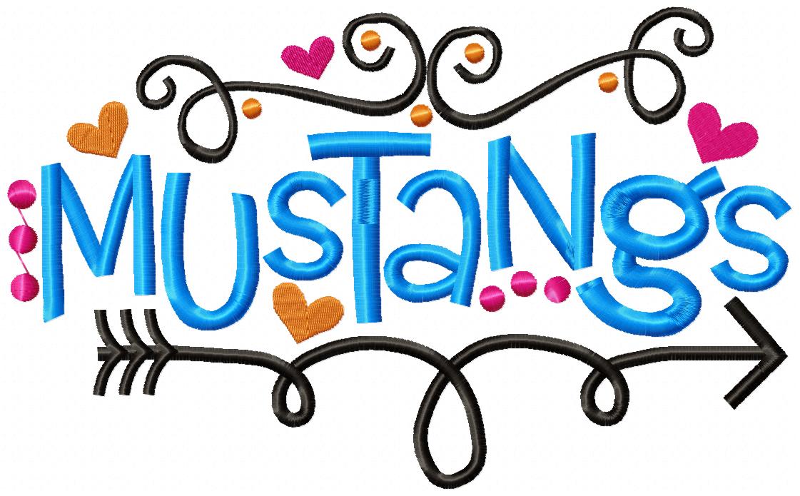 Mustangs Fun Arrows - Satin Stitch - Machine Embroidery Design