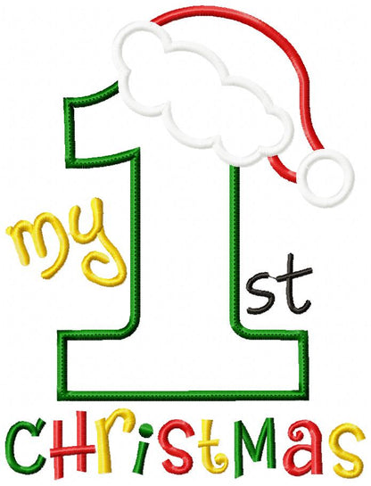 My 1st Christmas Cutie - Appliqué - Machine Embroidery Design