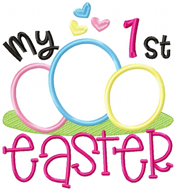 My 1st Easter Eggs - Appliqué - Machine Embroidery Design