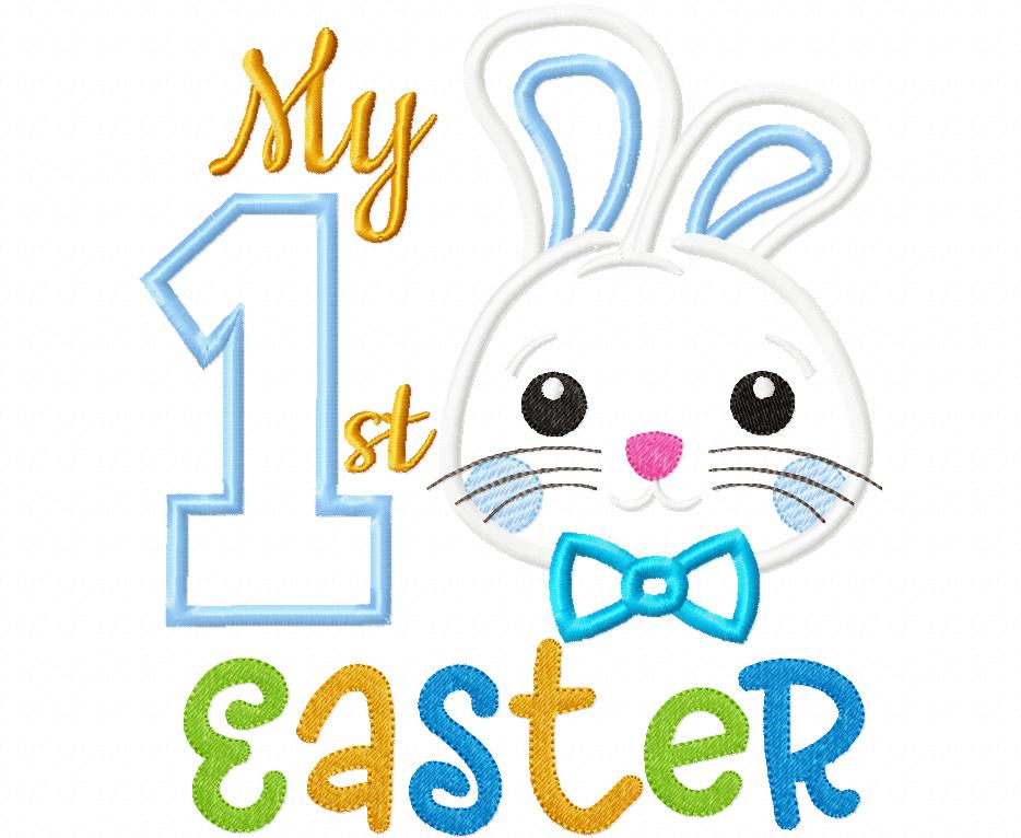 My 1st Easter Bunny Boy - Applique - Machine Embroidery Design