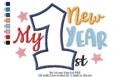 My 1st New Year - Applique