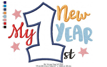 My 1st New Year - Applique