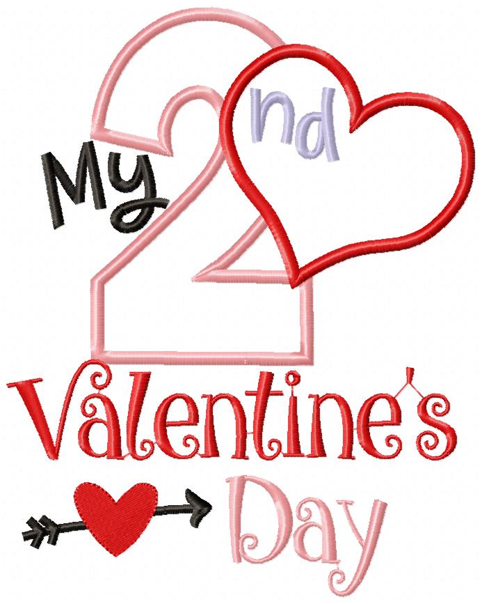 My 2nd Valentine's Day - Applique
