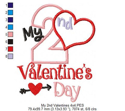 My 2nd Valentine's Day - Applique