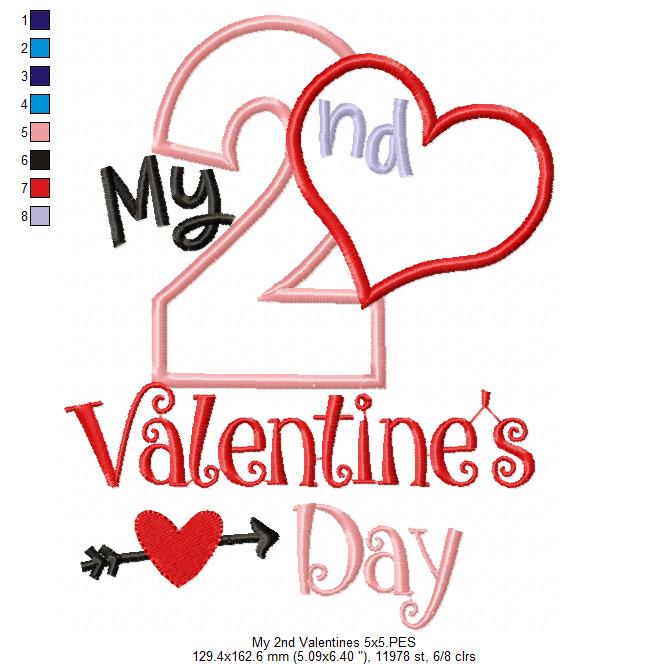 My 2nd Valentine's Day - Applique