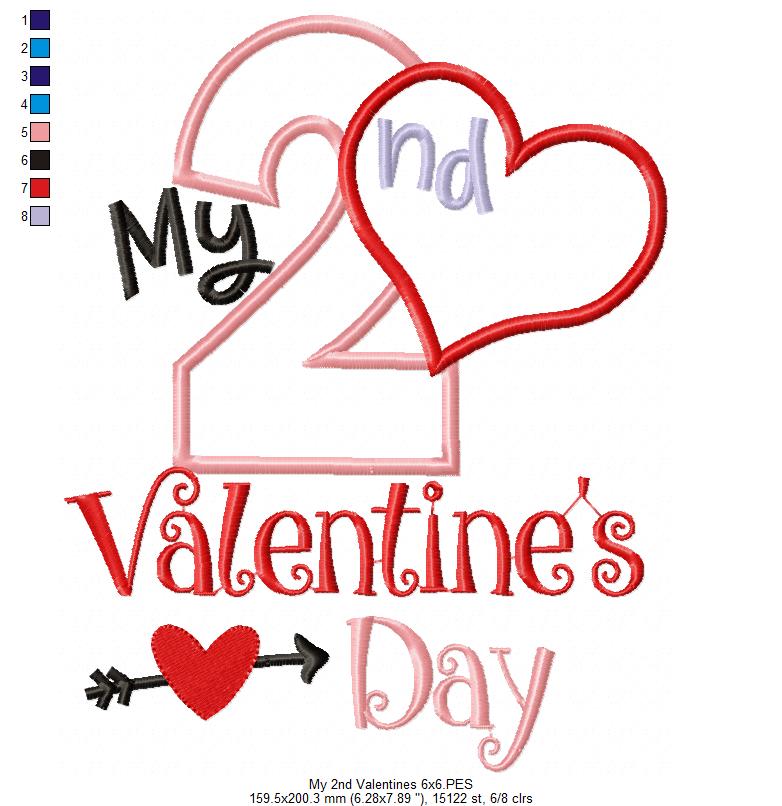 My 2nd Valentine's Day - Applique