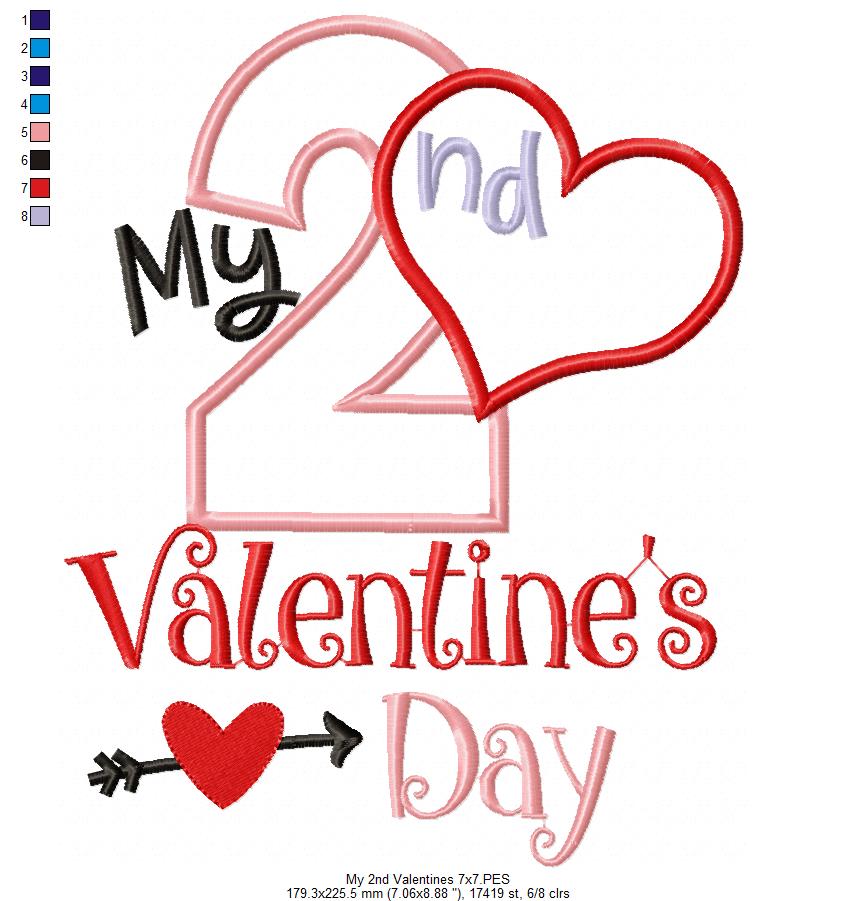 My 2nd Valentine's Day - Applique