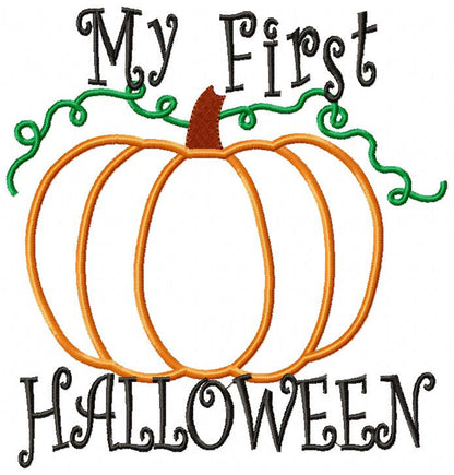 My 1st Halloween - Applique - Machine Embroidery Design