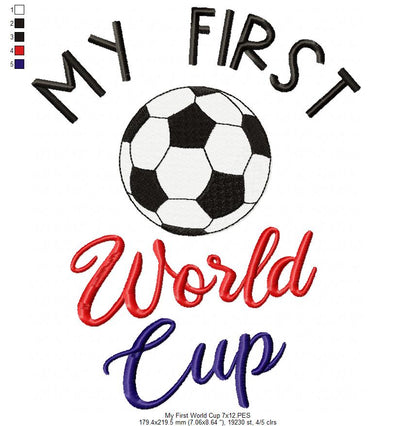 My First World Cup - Fill Stitch