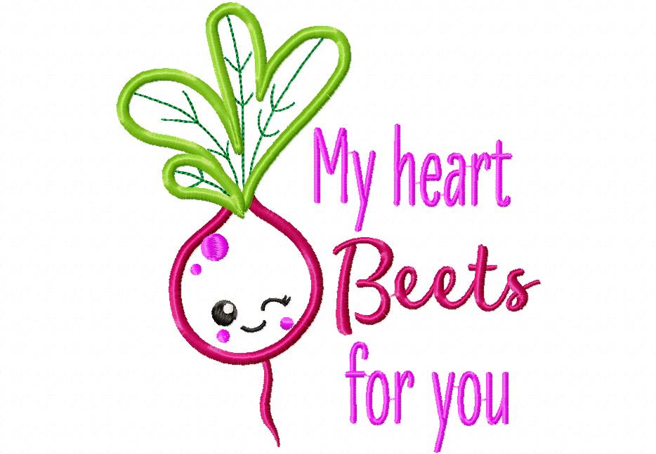 My Heart Beets for You - Applique