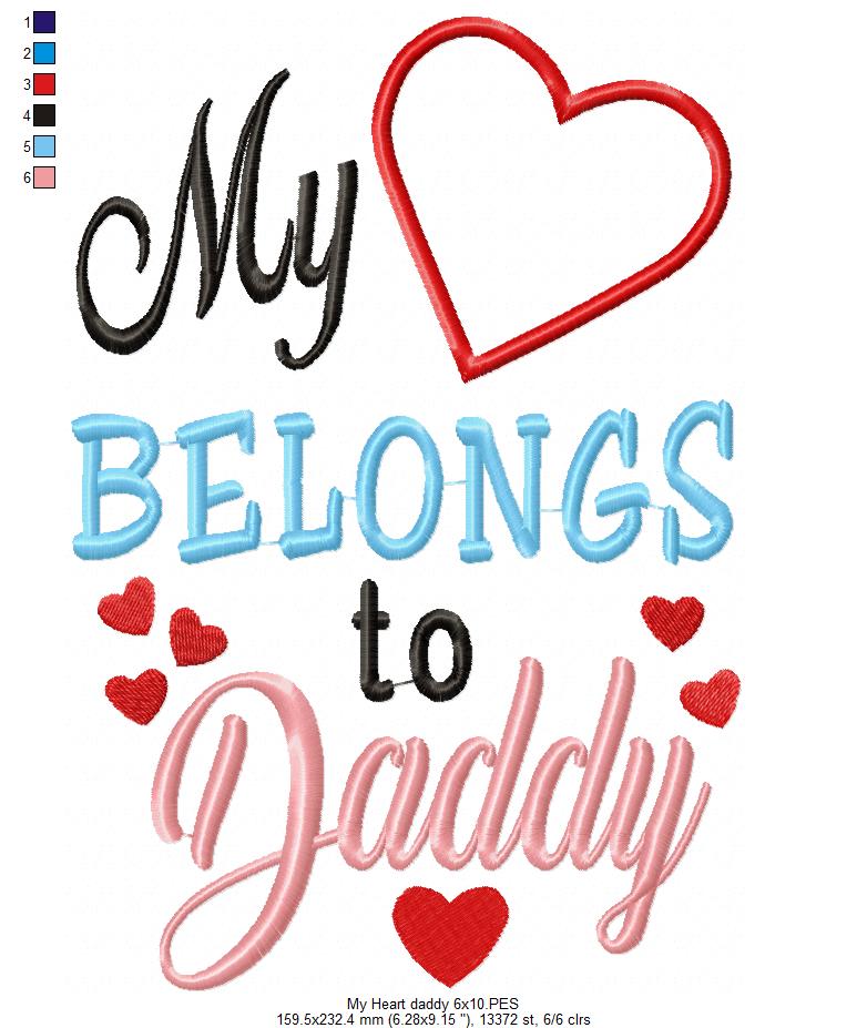 My Heart Belongs to Daddy - Applique