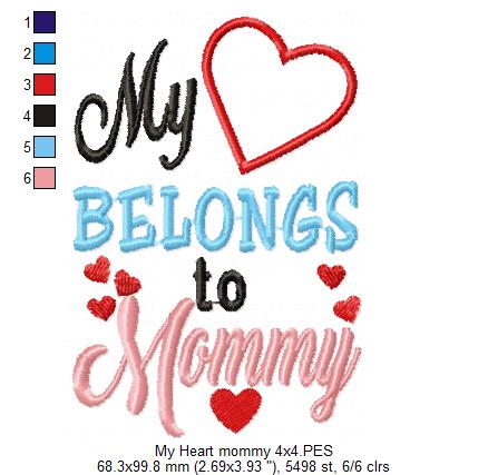 My Heart Belongs to Mommy - Applique