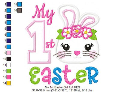My 1st Easter Bunny Girl - Applique