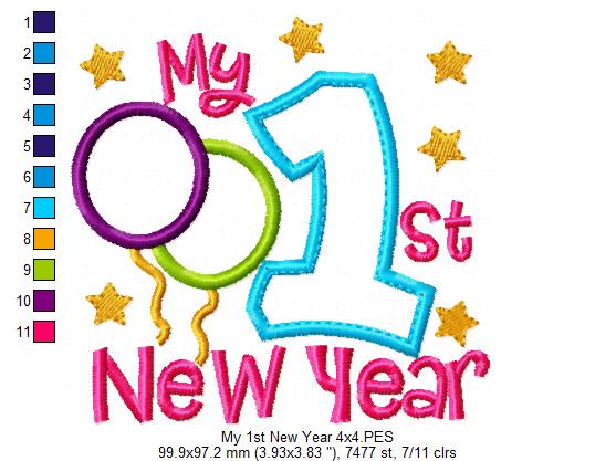 My 1st New Year - Applique