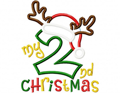 My 2nd Christmas Reindeer - Applique Embroidery