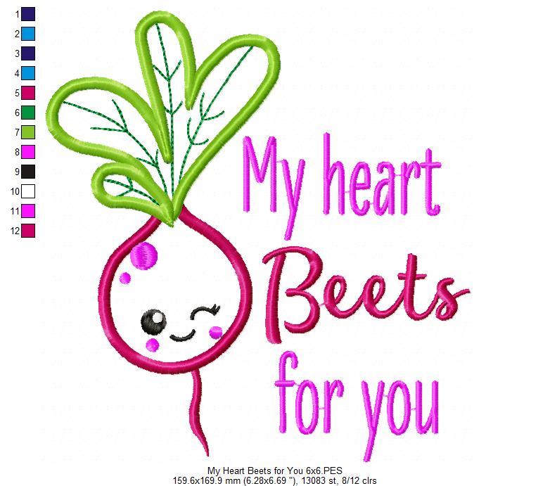 My Heart Beets for You - Applique
