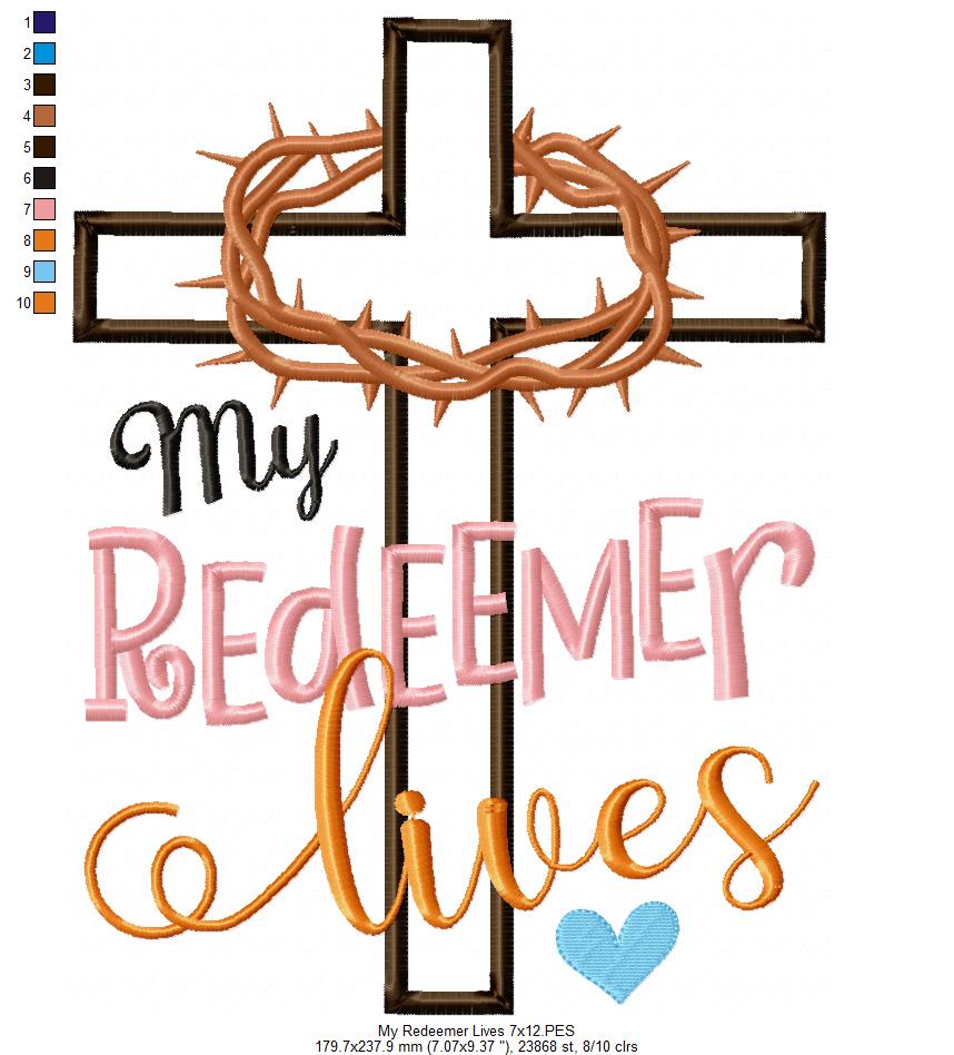 My Redeemer Lives - Applique
