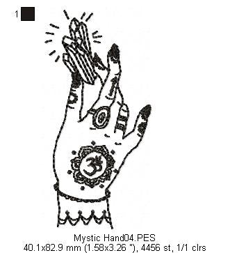 Crystal Hand  - Redwork