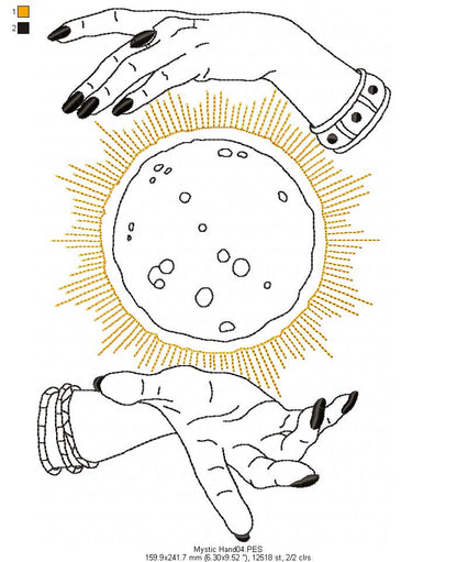 Mystic Hand  - Redwork