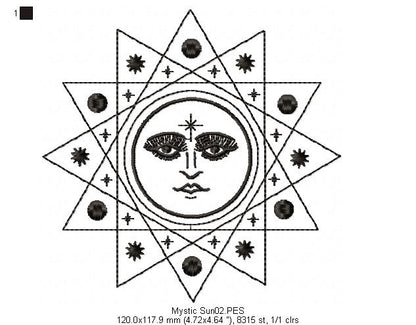 Mystic Sun  - Redwork