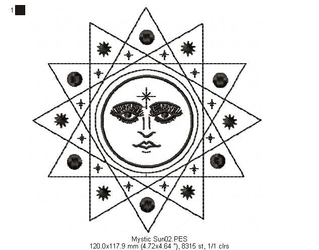 Mystic Sun  - Redwork