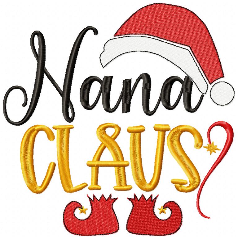 Nana Claus - Fill Stitch Embroidery