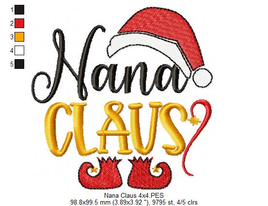 Nana Claus - Fill Stitch Embroidery