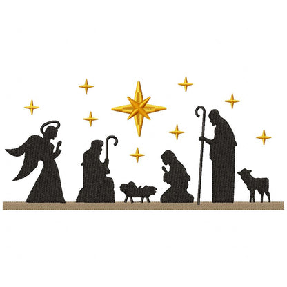 Christmas Nativity - Fill Stitch - Machine Embroidery Design