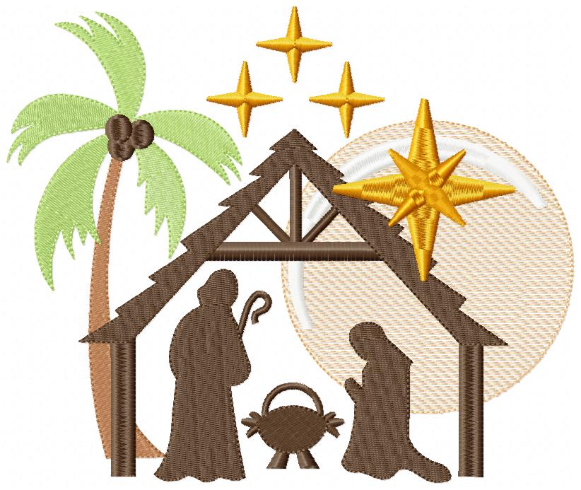 Nativity - Fill Stitch - Machine Embroidery Design