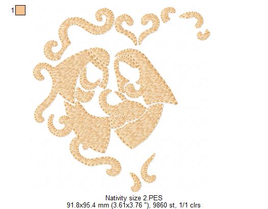 Nativity - Fill Stitch - 6 sizes