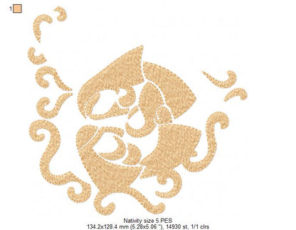 Nativity - Fill Stitch - 6 sizes