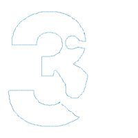 Nautical Anchor Number 3 Three 3rd Birthday - Applique