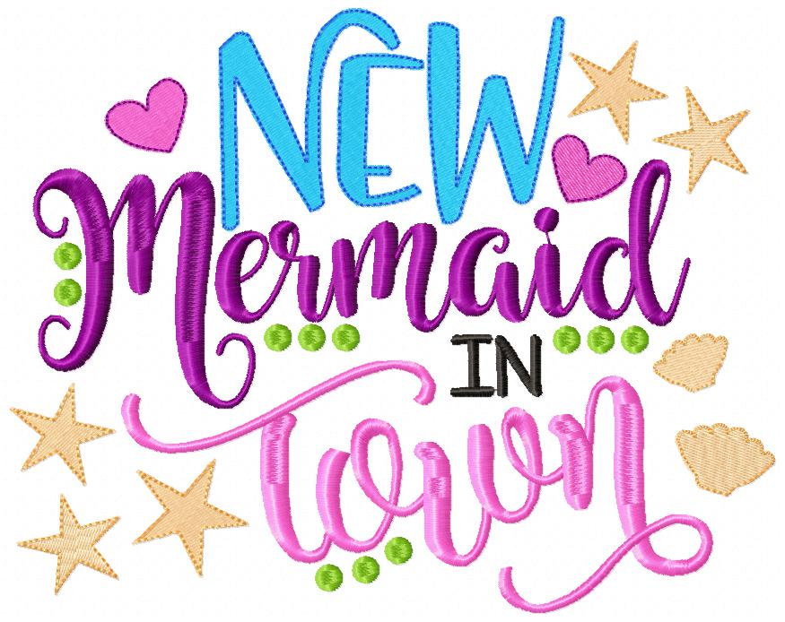 New Mermaid in Town - Fill Stitch Embroidery