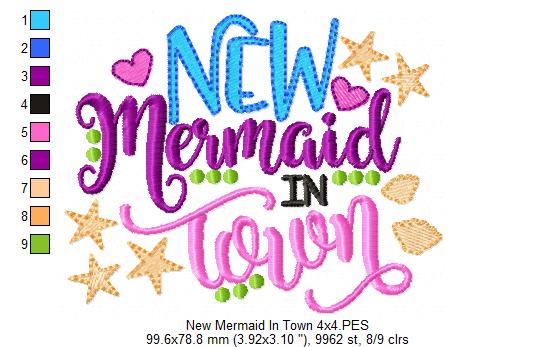New Mermaid in Town - Fill Stitch Embroidery