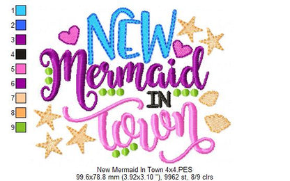 New Mermaid in Town - Fill Stitch Embroidery