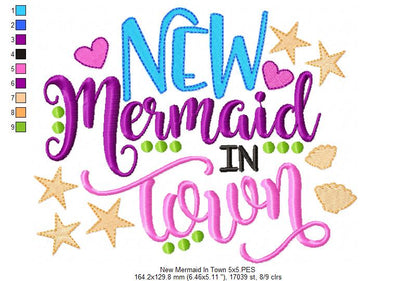 New Mermaid in Town - Fill Stitch Embroidery