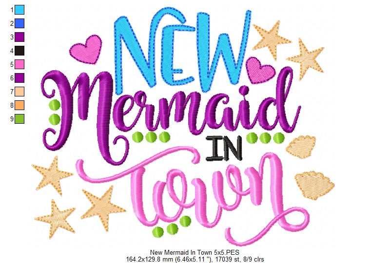 New Mermaid in Town - Fill Stitch