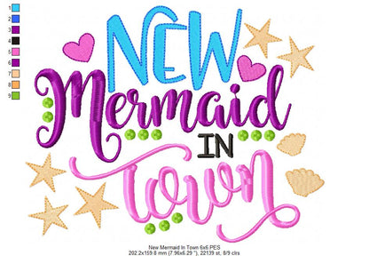 New Mermaid in Town - Fill Stitch Embroidery