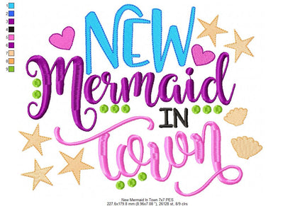 New Mermaid in Town - Fill Stitch Embroidery