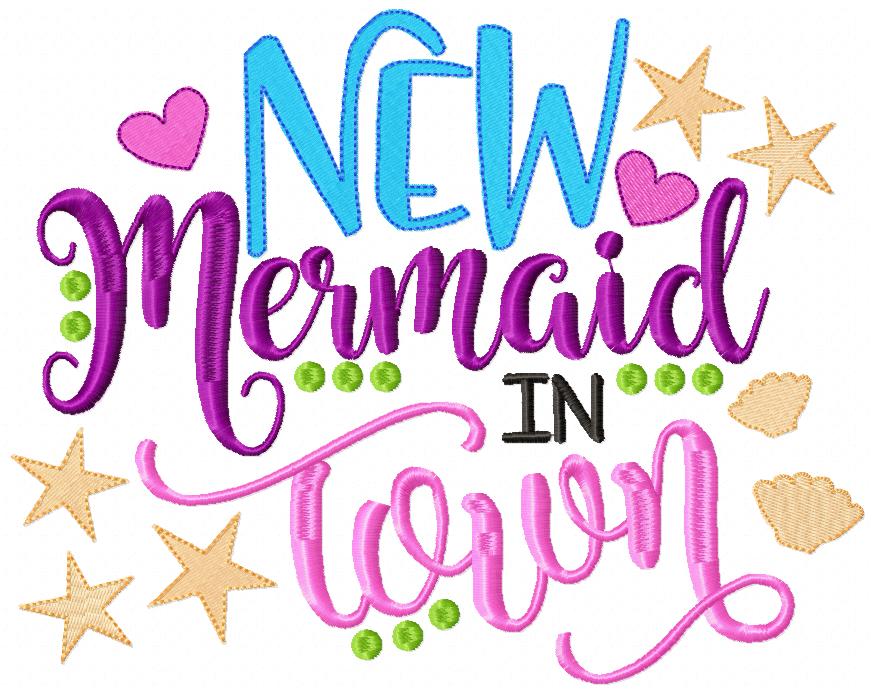 New Mermaid in Town - Fill Stitch