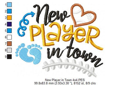 Football New Player in Town - Applique Embroidery